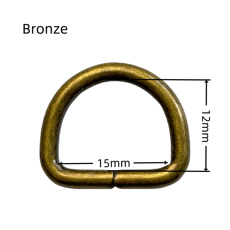 Anneau demi-lune en métal - 15×12mm