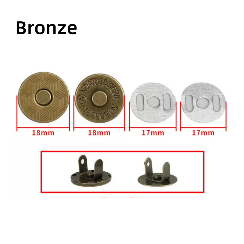 Set de bouton magnétique fermoir magnetique Métal - 18mm