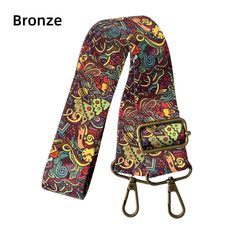 Bandoulière à motifs réglable pour sac - Multicolore - 38mm