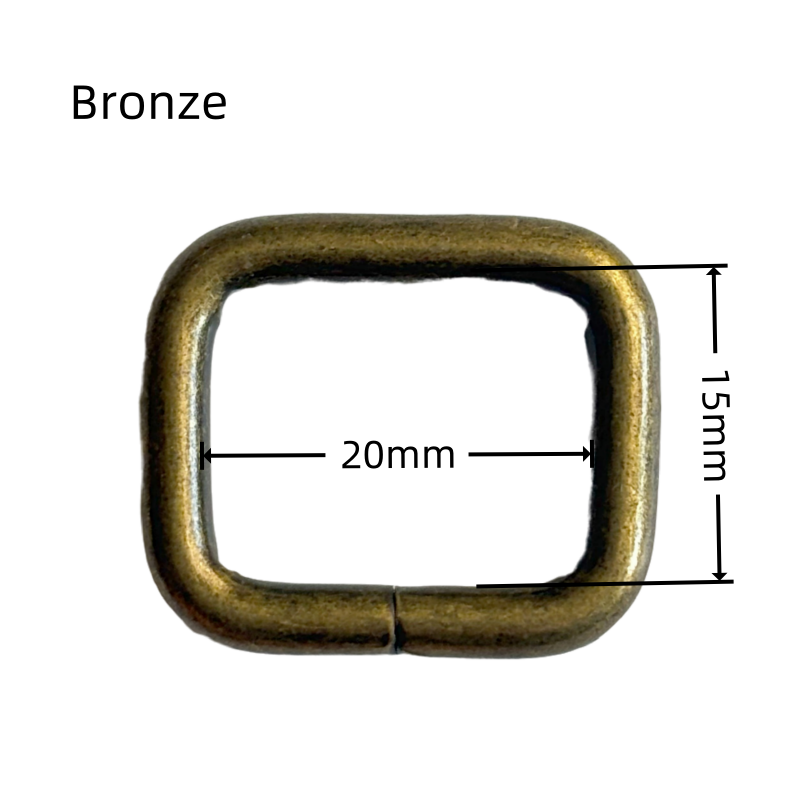 Anneaux rectangulaire en métal - 20×15mm