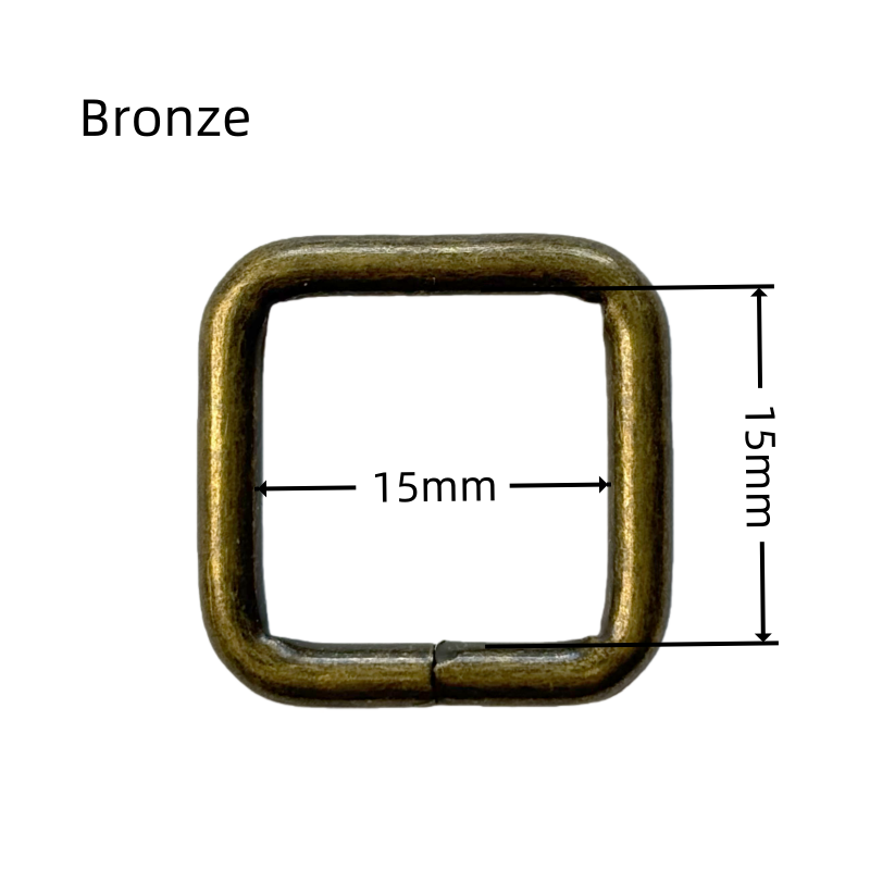 Anneaux rectangulaire en métal - 15×15mm