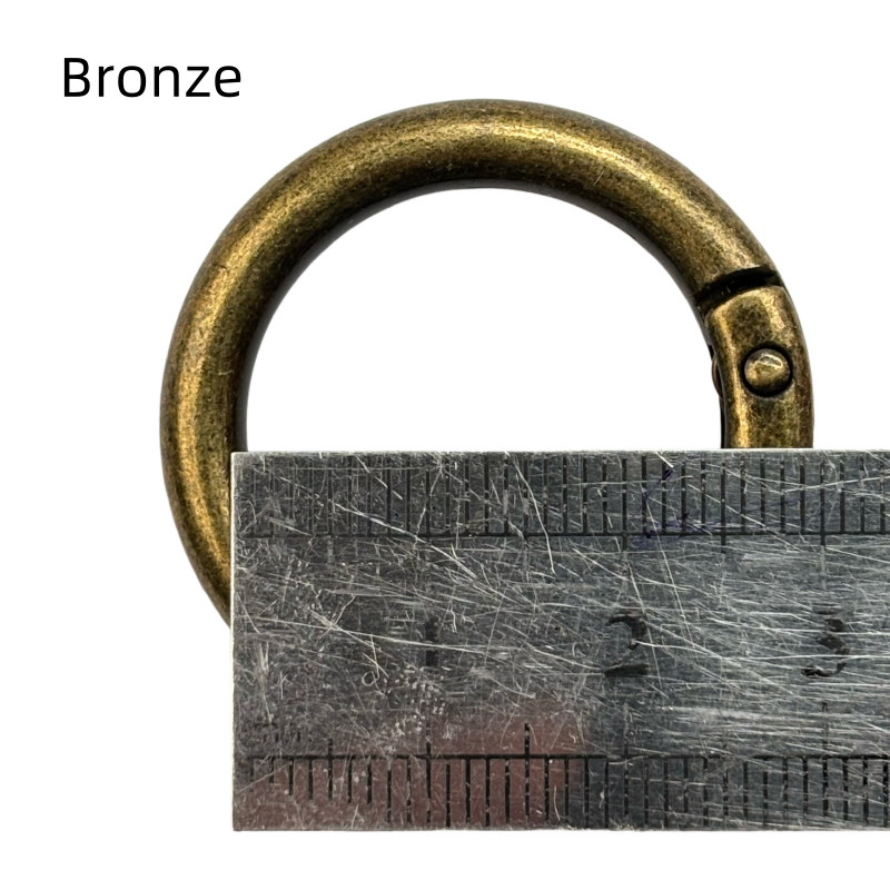 Boucles mousqueton Rond à Ressort en Alliage de Zinc - 25mm
