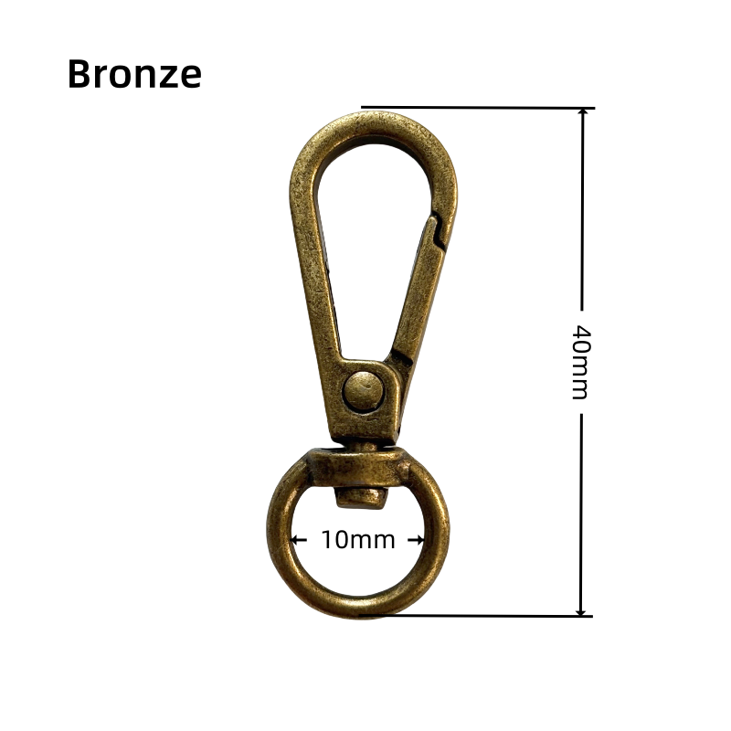 Mousqueton en métal - rond - 10mm