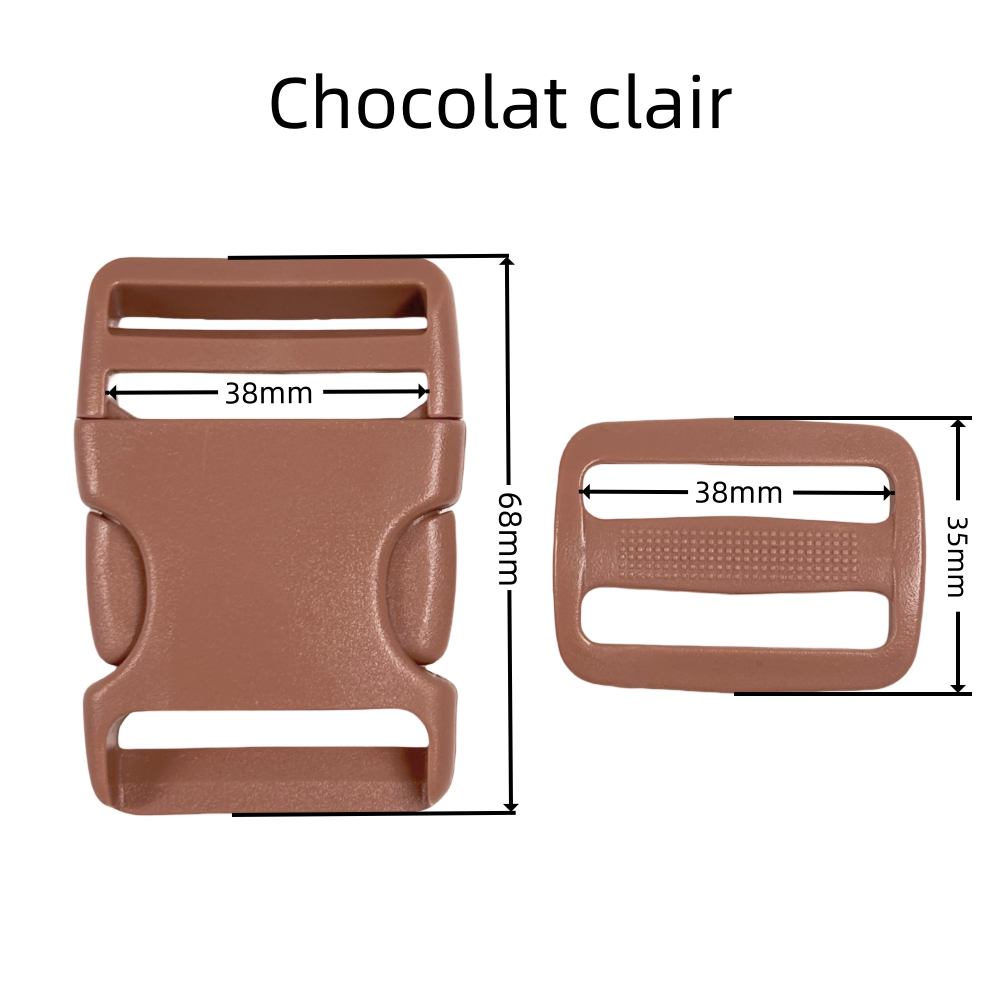 Set de Boucle clip et boucle d'échelle en plastique - 38mm