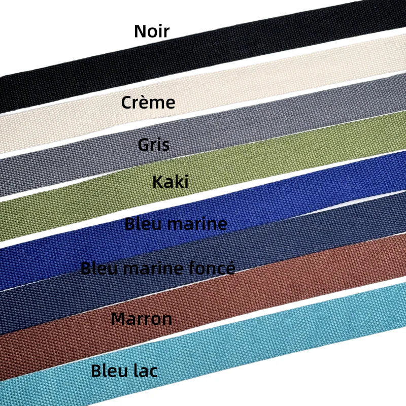 Bandoulière réglable pour sac - en coton polyester de couleur unie - 32mm