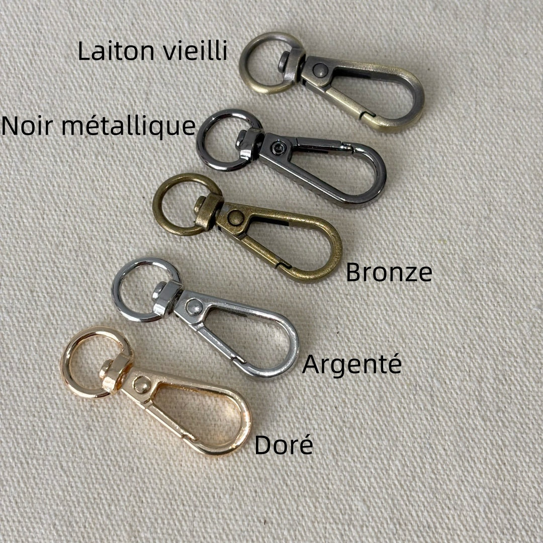 Mousquetons en métal - rond - 10mm