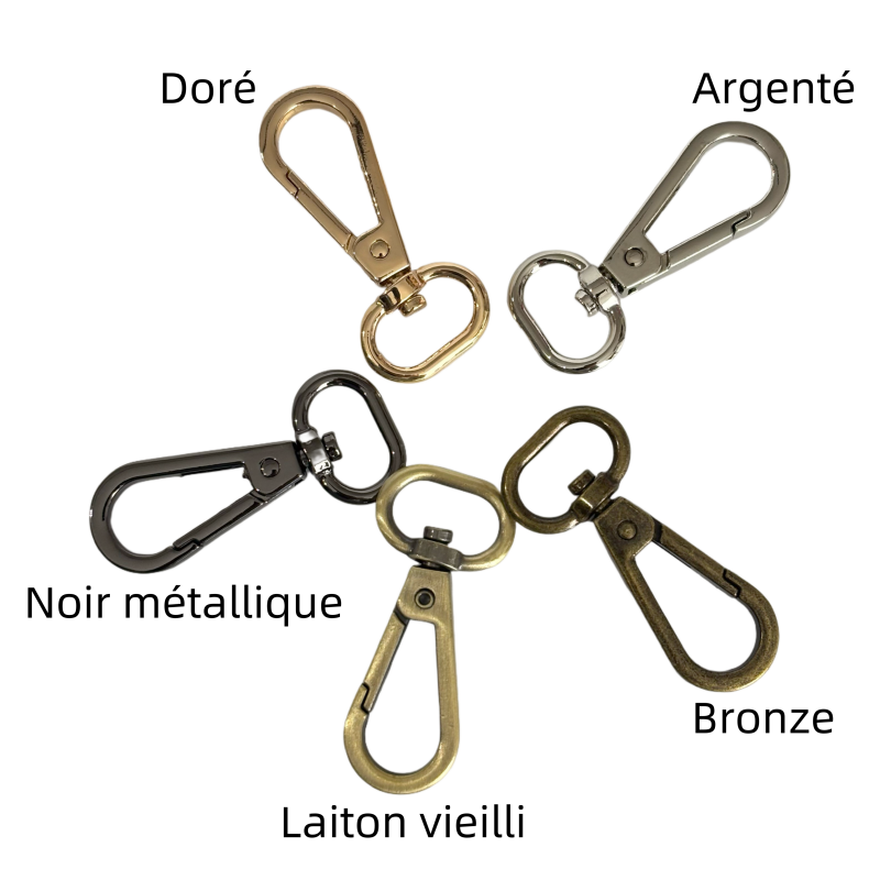 Mousquetons en métal - 15mm