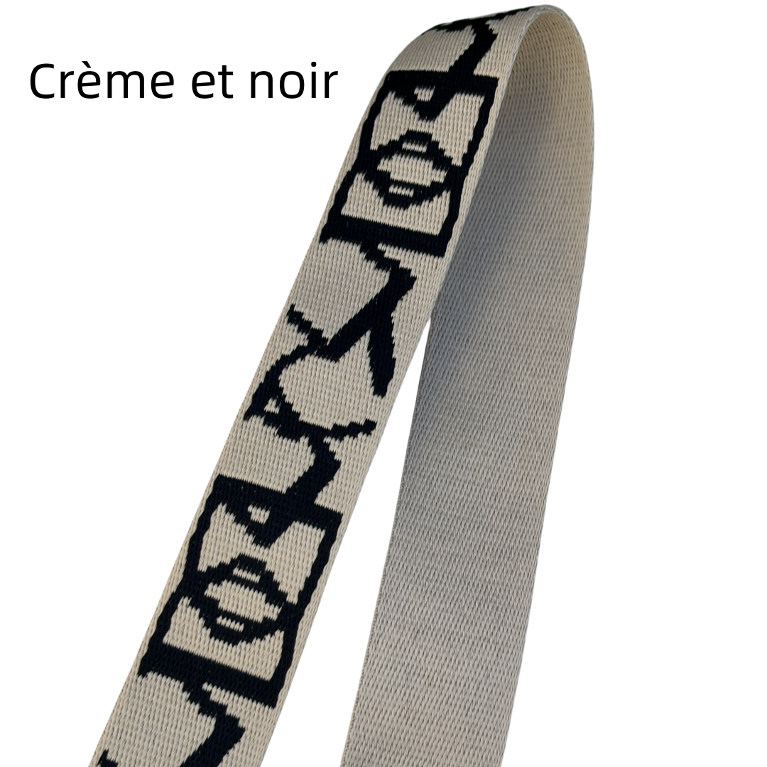 Bandoulière réglable pour sac - jacquard - 38mm