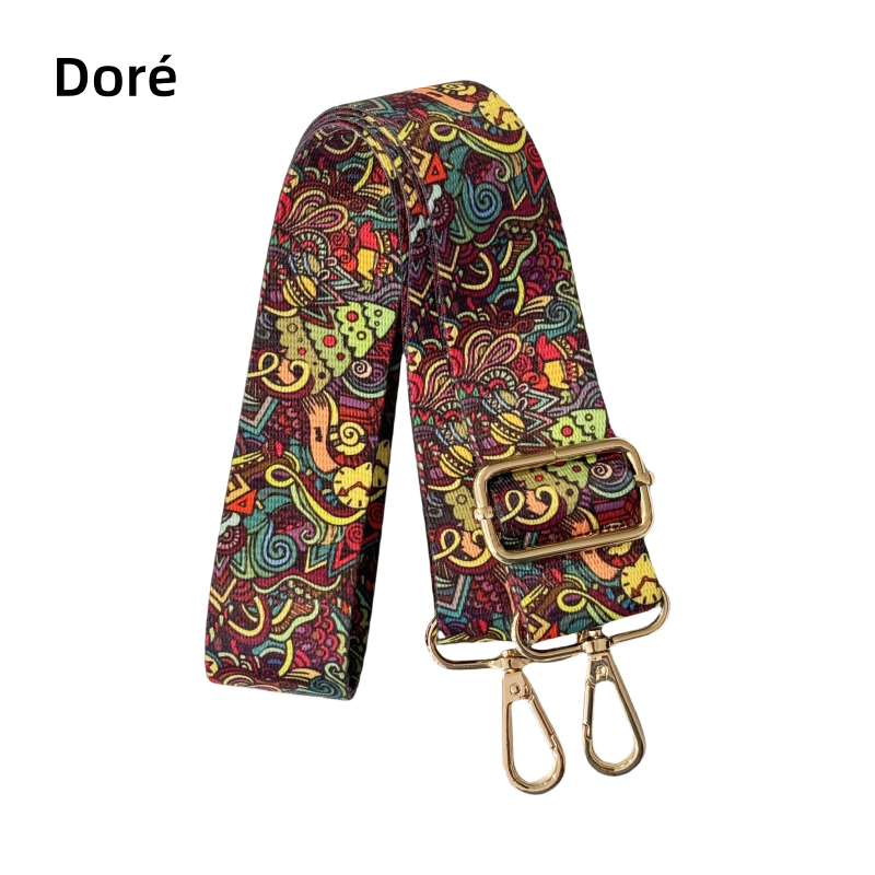 Bandoulière à motifs réglable pour sac - Multicolore - 38mm