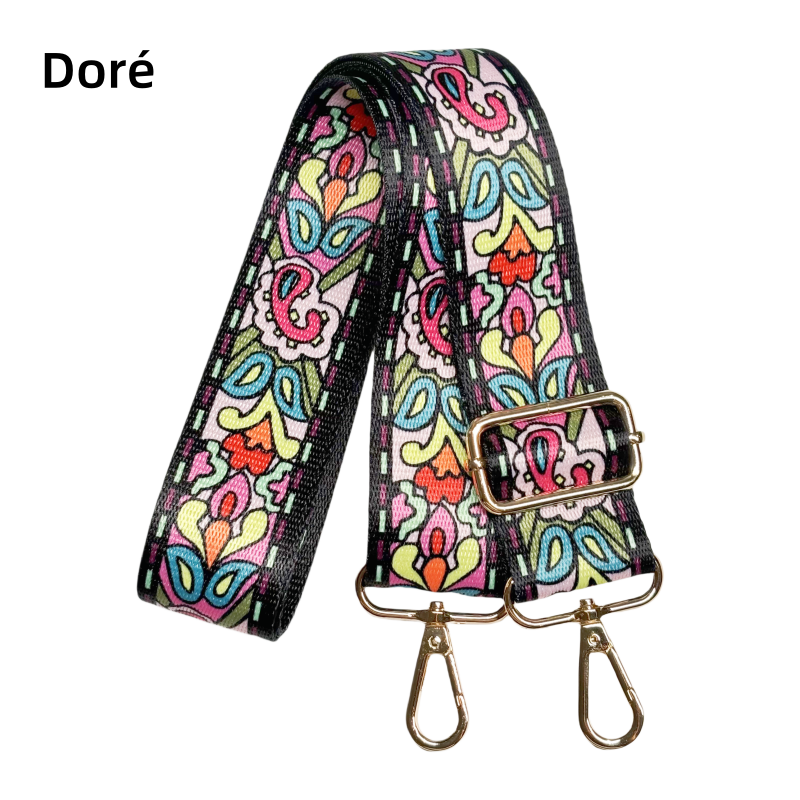 Bandoulière à motifs réglable pour sac - Multicolore - 38mm