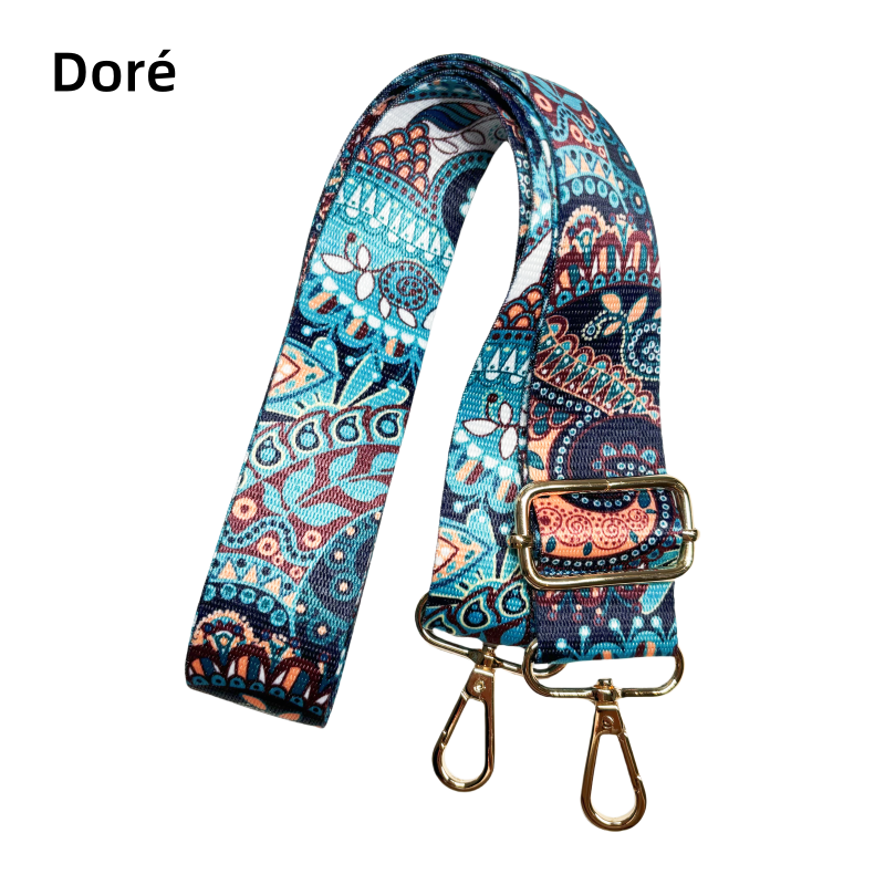 Bandoulière à motifs réglable pour sac - Turquoise - 38mm