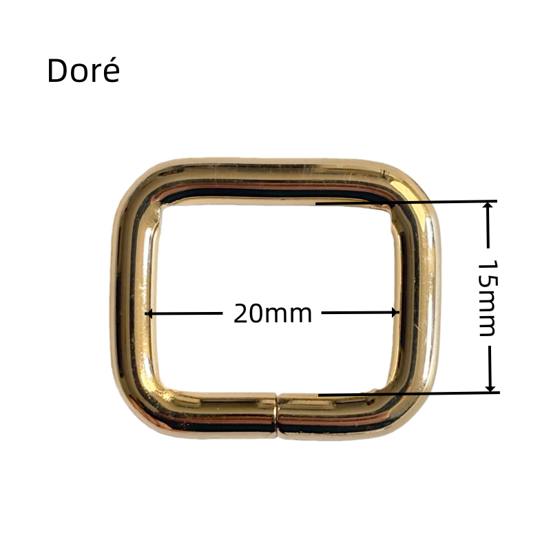 Anneaux rectangulaire en métal - 20×15mm