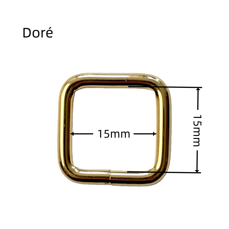 Anneaux rectangulaire en métal - 15×15mm