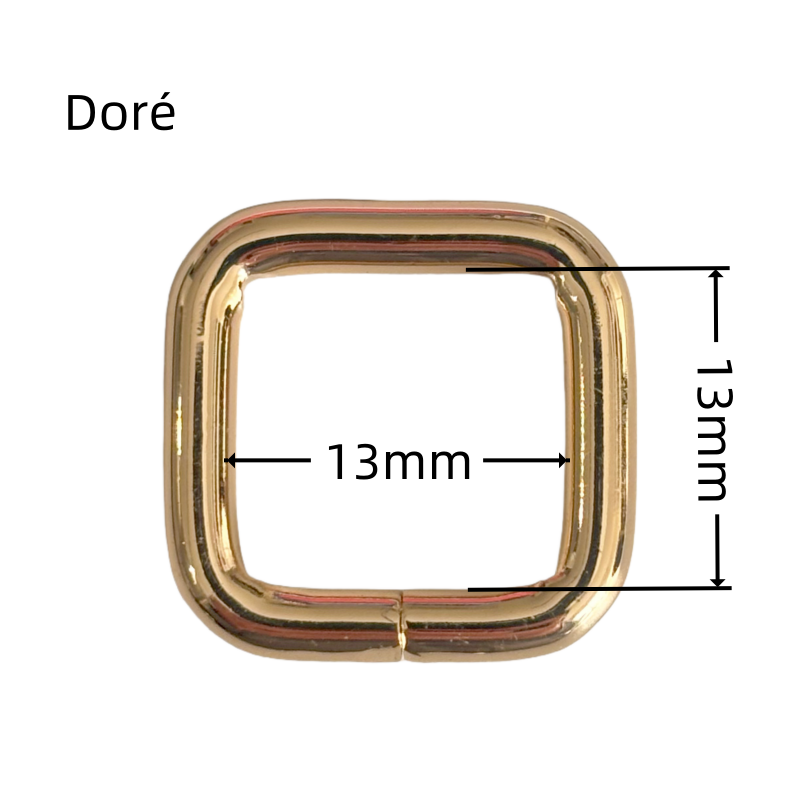 Anneaux rectangulaire en métal - 12mm