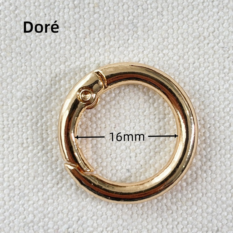 Boucle Mousqueton Rond à Ressort en Alliage de Zinc - 16mm