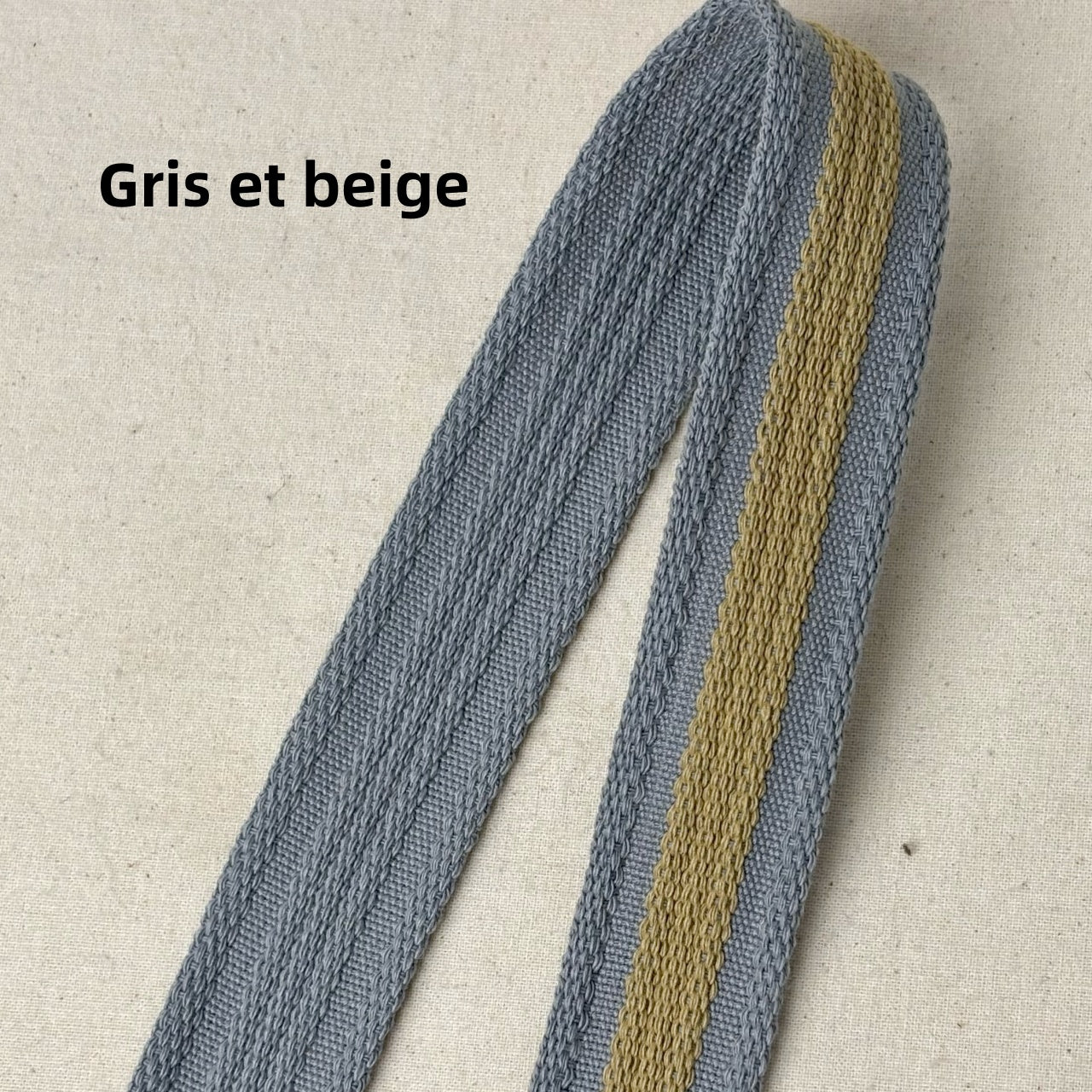 Sangles à rayures en coton polyester -Épaisseur 2,8mm - 32mm