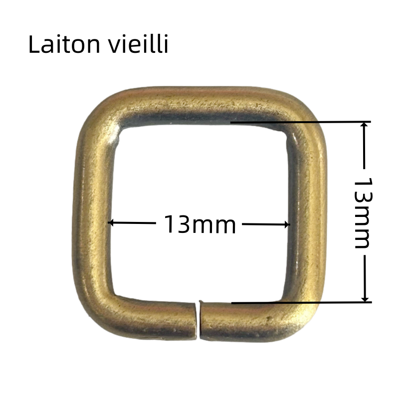Anneaux rectangulaire en métal - 12mm