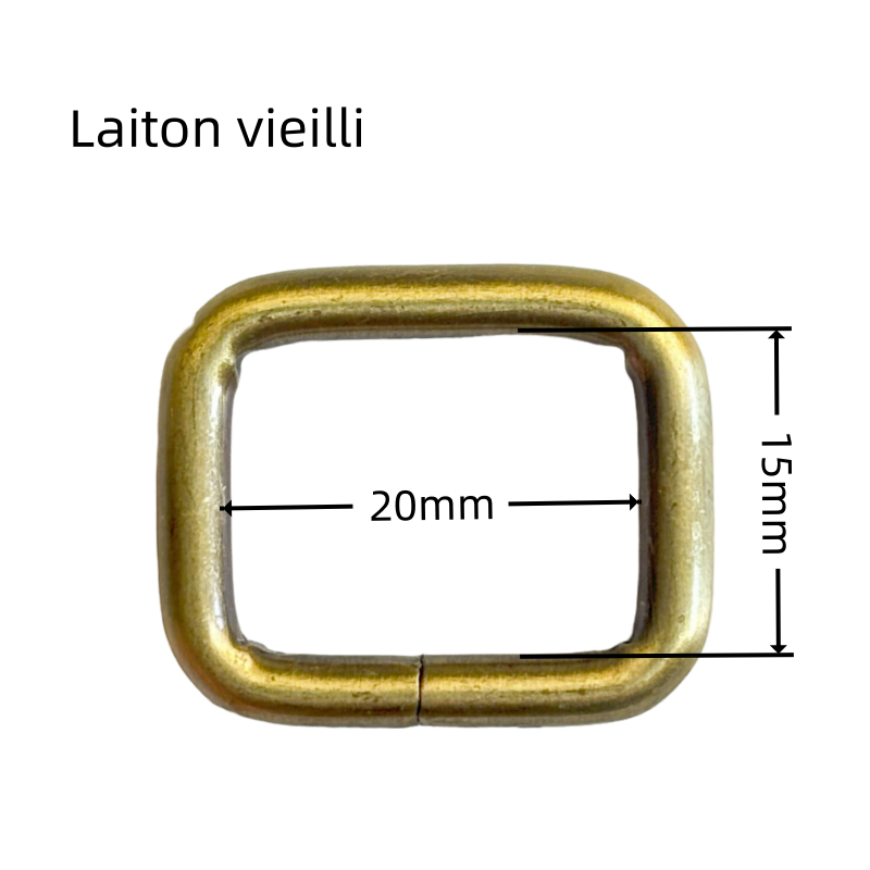 Anneaux rectangulaire en métal - 20×15mm