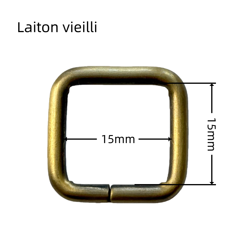 Anneaux rectangulaire en métal - 15×15mm