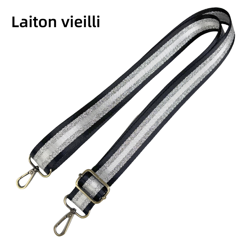 Bandoulière Réglable pour sac - Rayée Brillante - 32mm