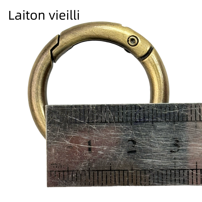 Boucles mousqueton Rond à Ressort en Alliage de Zinc - 25mm