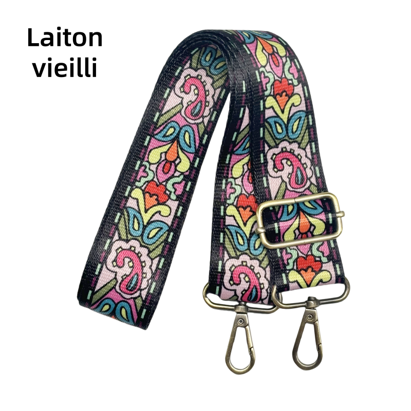 Bandoulière à motifs réglable pour sac - Multicolore - 38mm