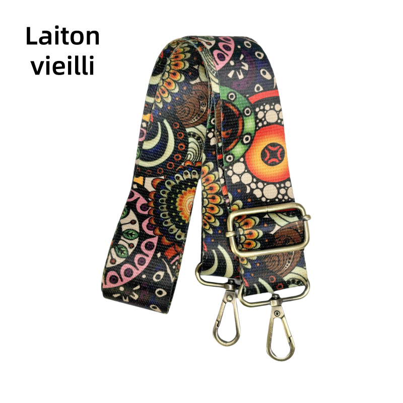 Bandoulière à motifs réglable pour sac - Multicolore - 38mm