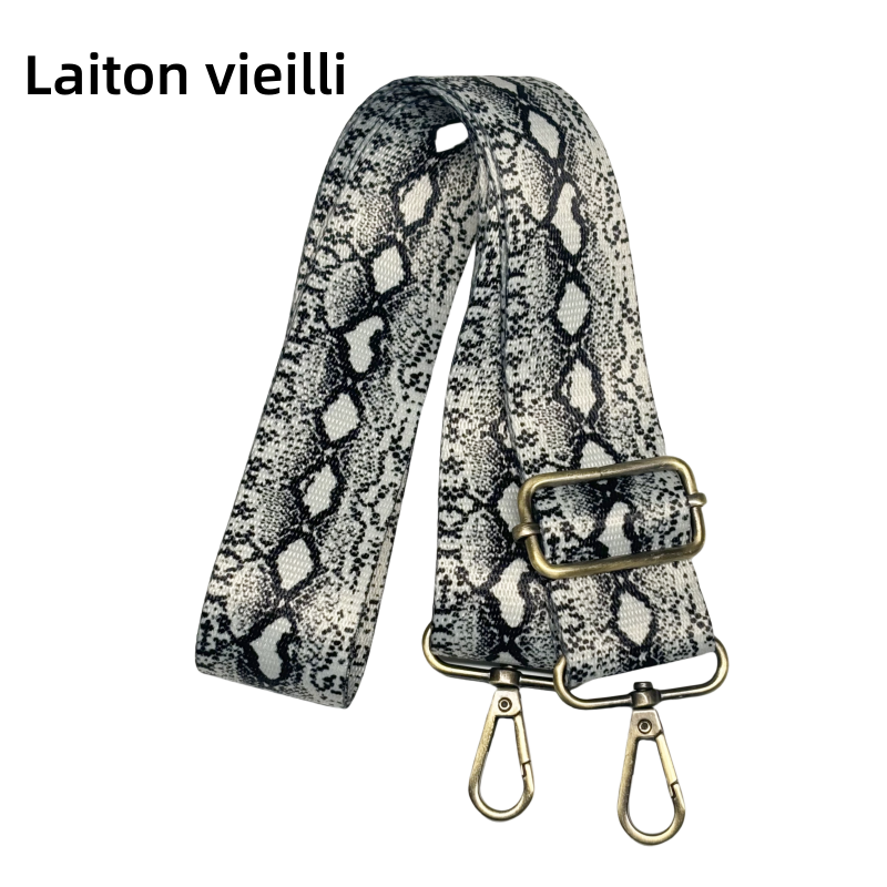 Bandoulière à motifs réglable pour sac - Imprimé serpent - 38mm