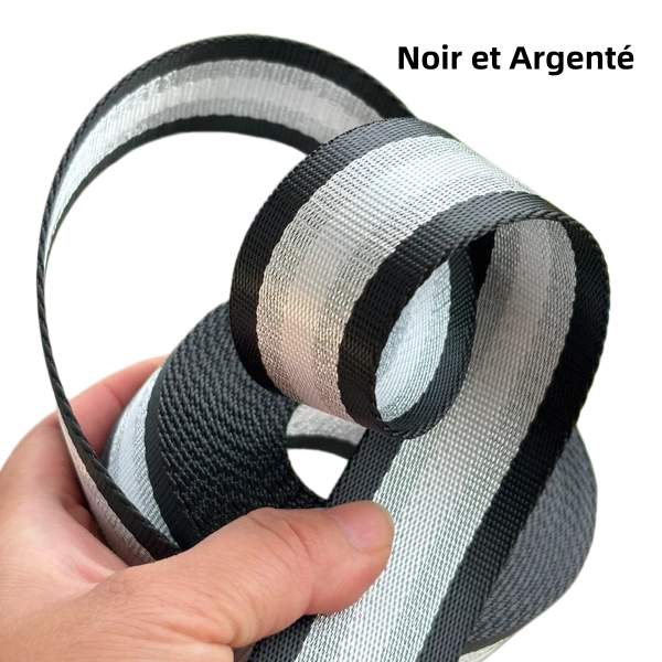 Sangles Rayée Brillante - Épaisseur 1,3mm - 32mm 38mm