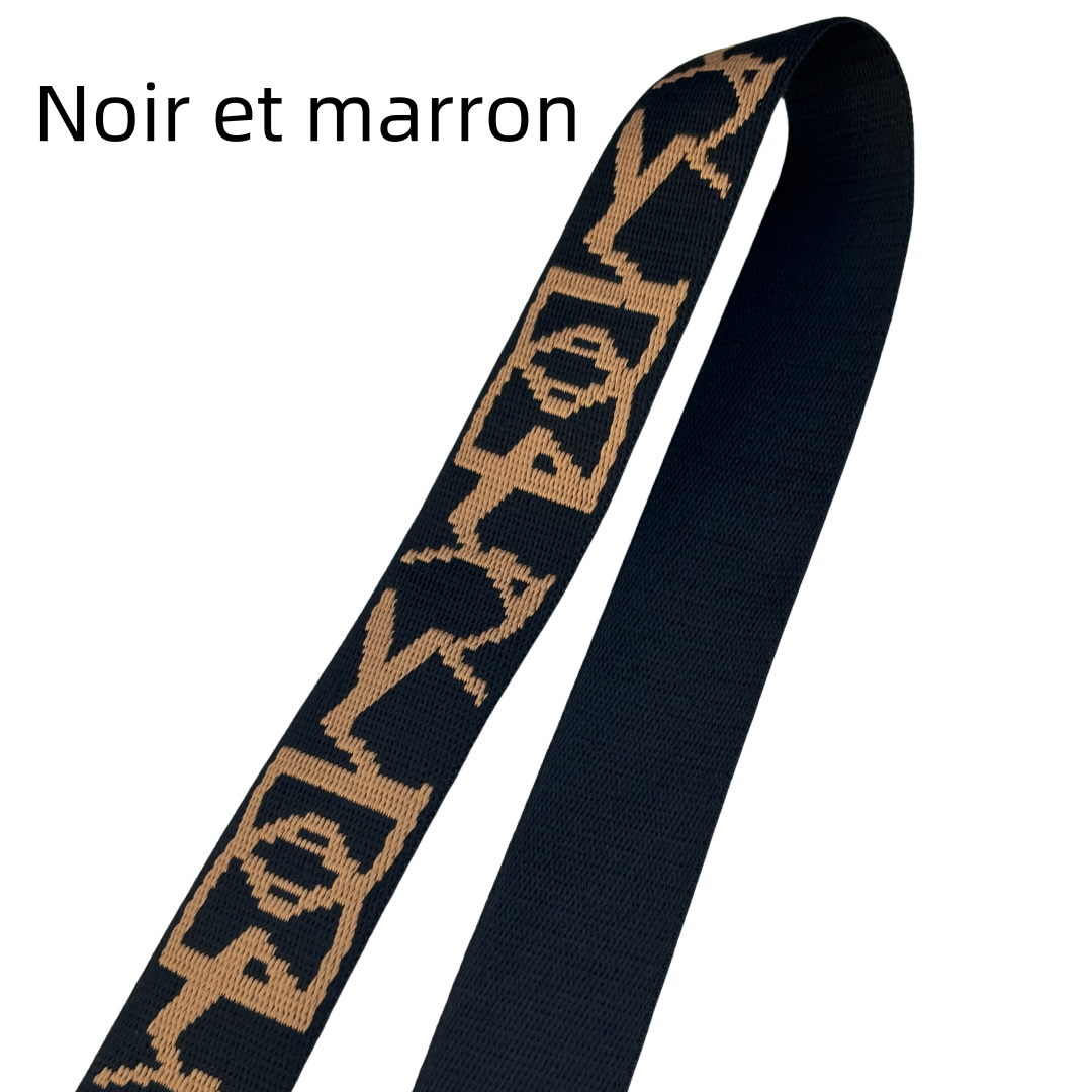 Bandoulière réglable pour sac - jacquard - 38mm