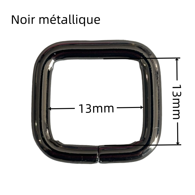 Anneaux rectangulaire en métal - 12mm