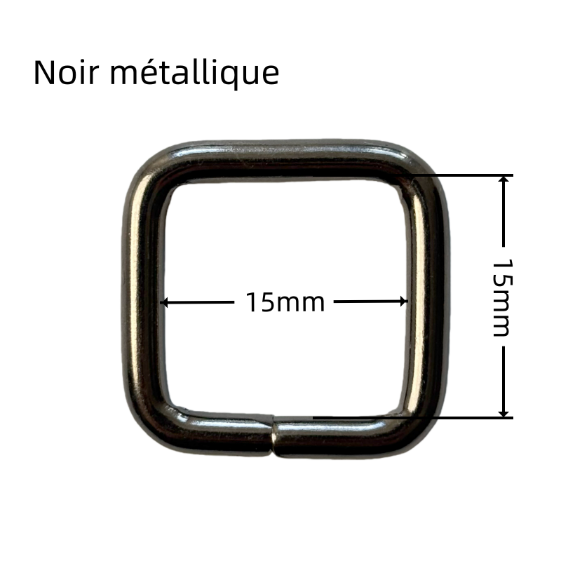 Anneaux rectangulaire en métal - 15×15mm