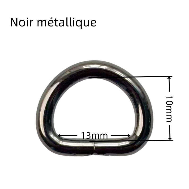 Anneaux demi-lune en métal - 12mm