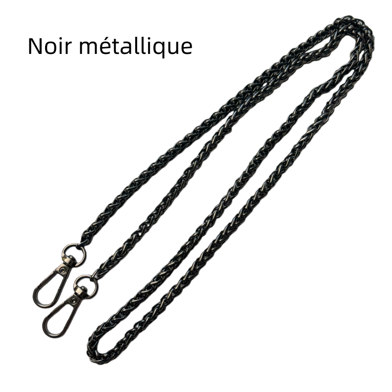 Bandoulières en chaîne métallique pour sac