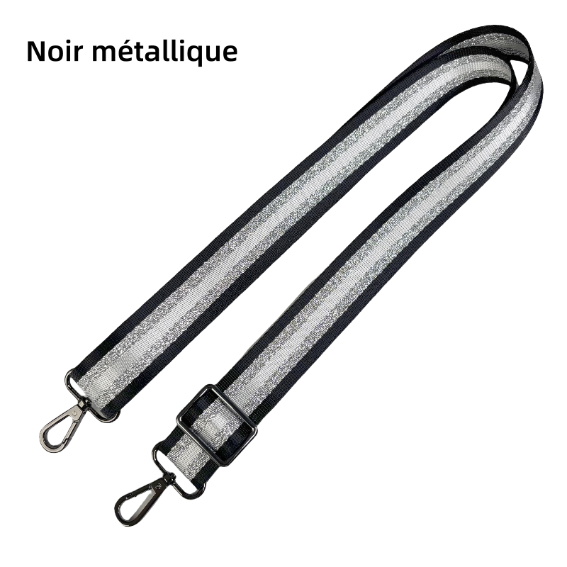 Bandoulière Réglable pour sac - Rayée Brillante - 32mm