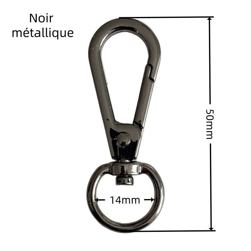 Mousquetons en métal - rond - 12mm