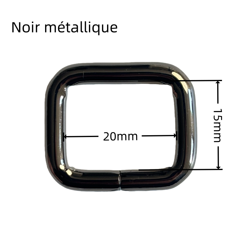 Anneaux rectangulaire en métal - 20×15mm