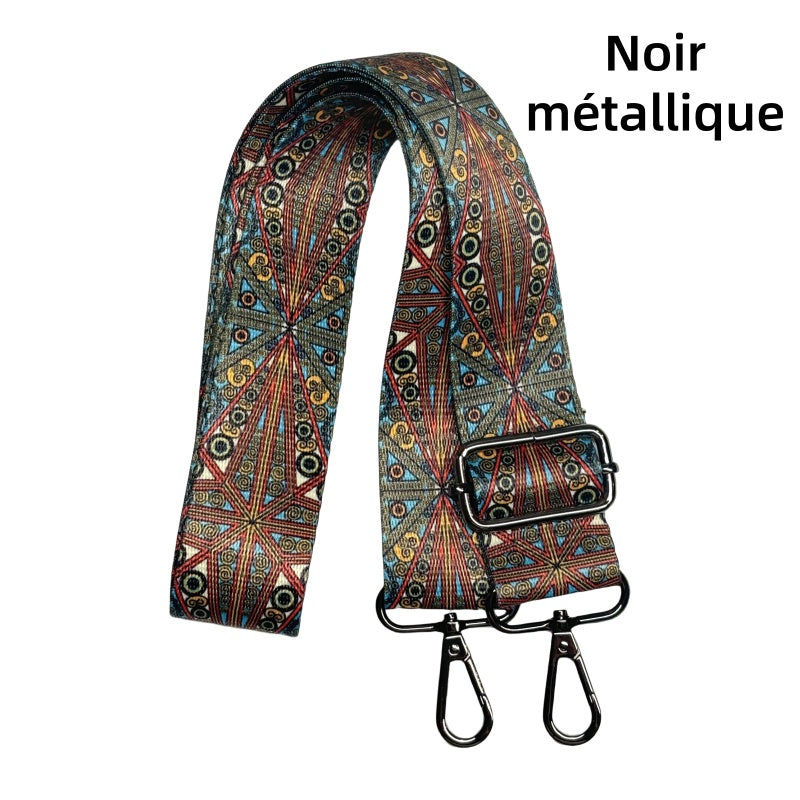 Bandoulière à motifs réglable pour sac - diamant - 38mm