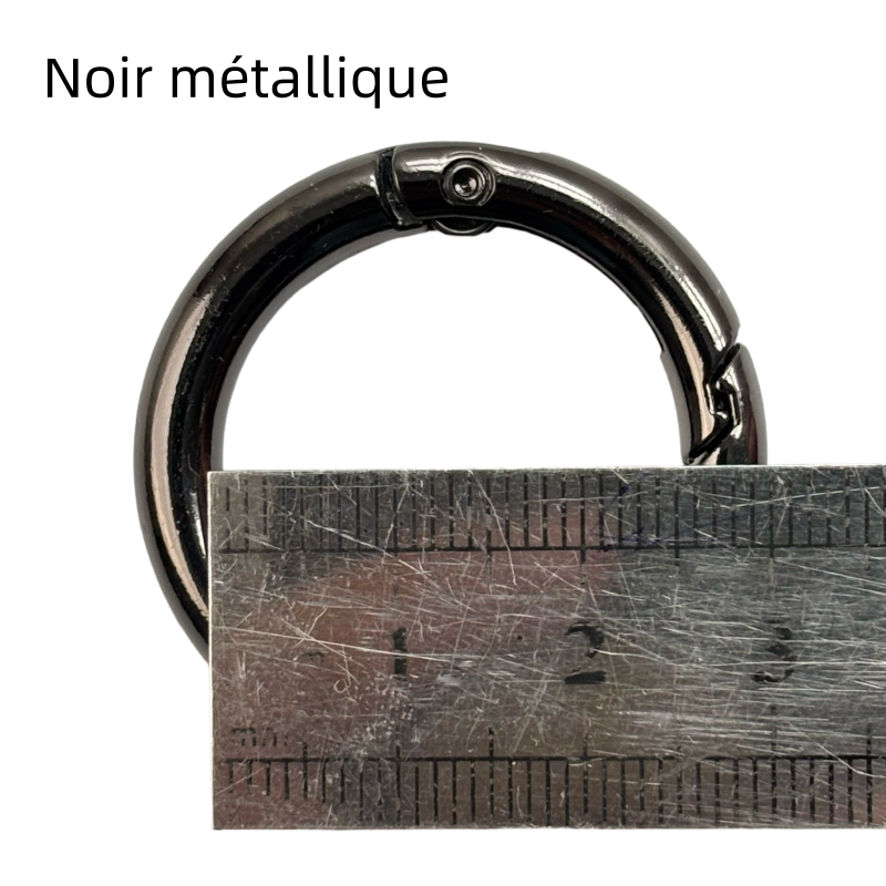 Boucles mousqueton Rond à Ressort en Alliage de Zinc - 25mm