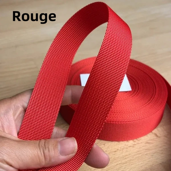 Sangles de couleur unie - Épaisseur 1mm - 25mm de largeur