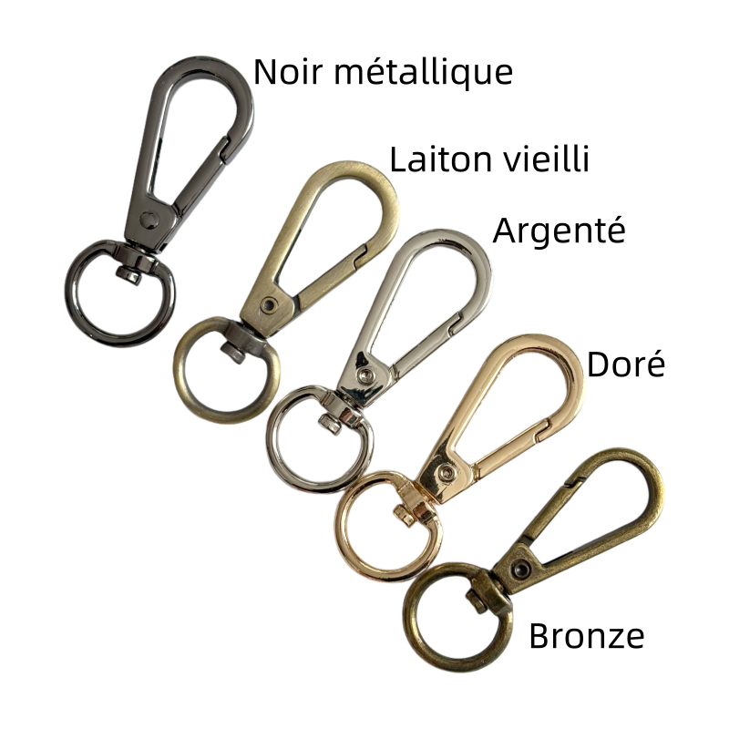 Mousquetons en métal - rond - 12mm
