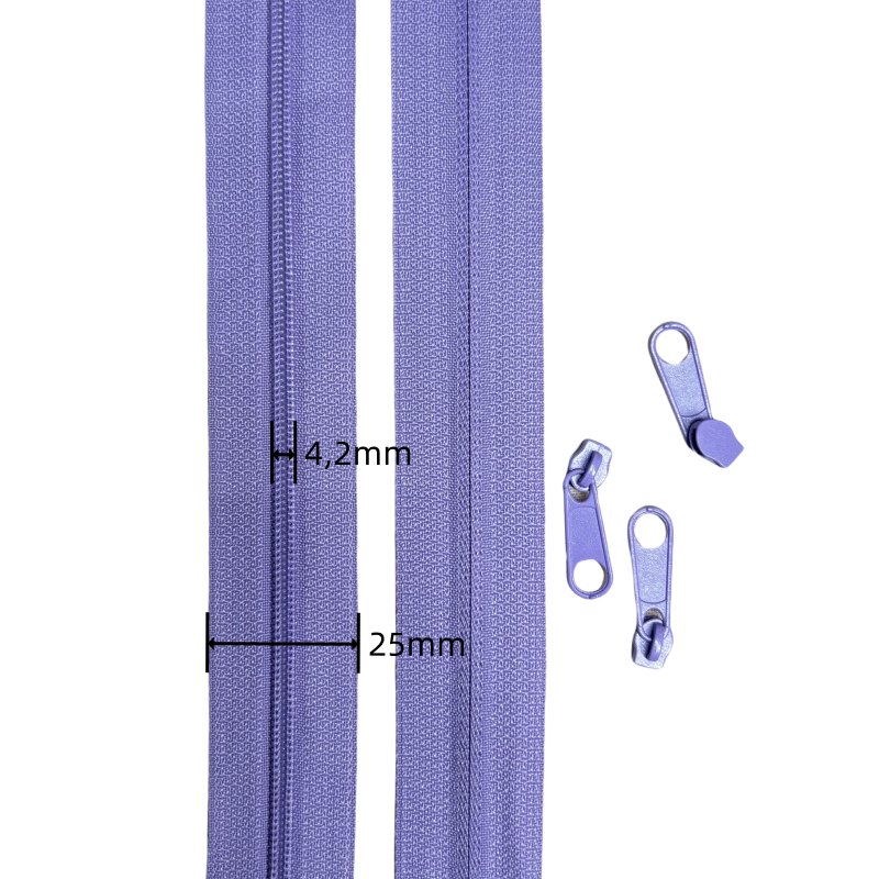 Fermeture éclair sans fin-zip - N°3 - Comprend 3 curseurs par mètre