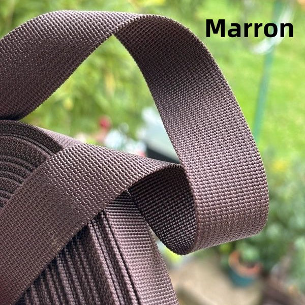 Sangles de couleur unie - Épaisseur 1mm - 25mm de largeur